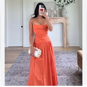 Abercrombie Dropped Waist Cut Out tank top Maxi Dress size large tall